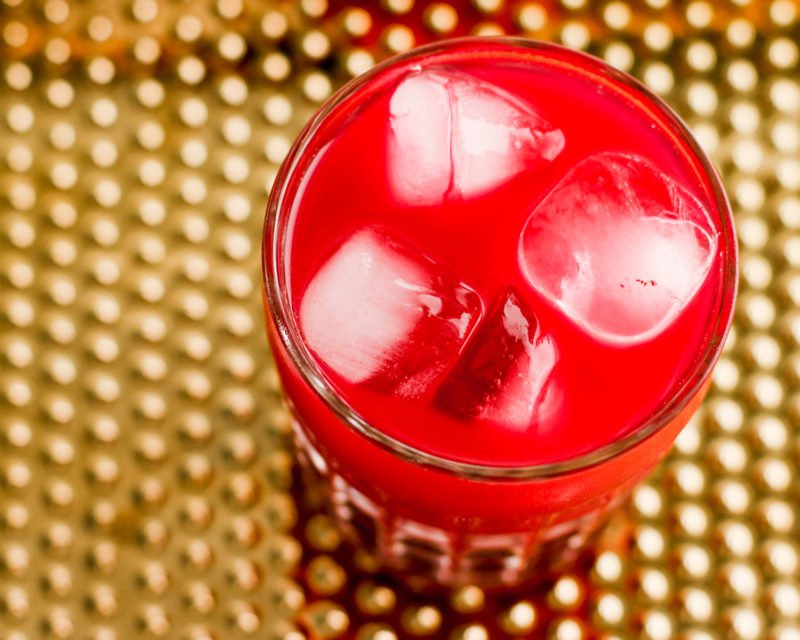 Bacardi Red Rum Punch red cocktail 